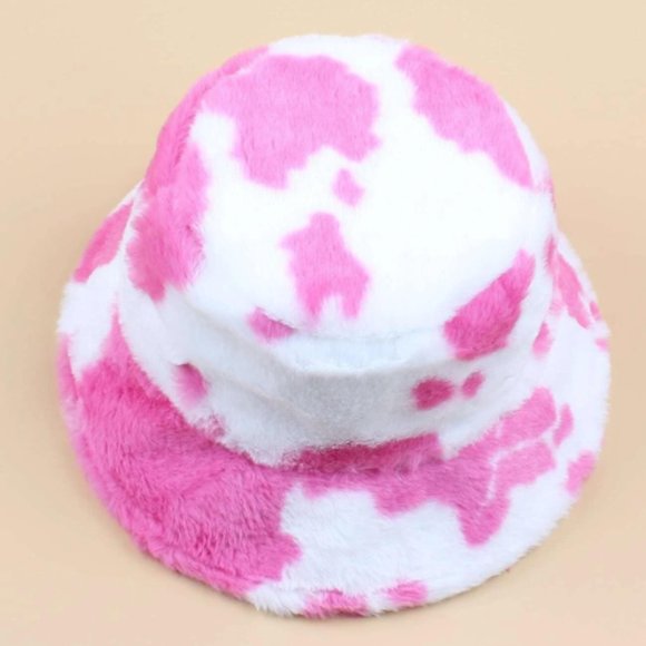 Vintage Faux Fur Plush Bucket Hat/ FLUFFY BUCKET HATS/ - Picture 5 of 7
